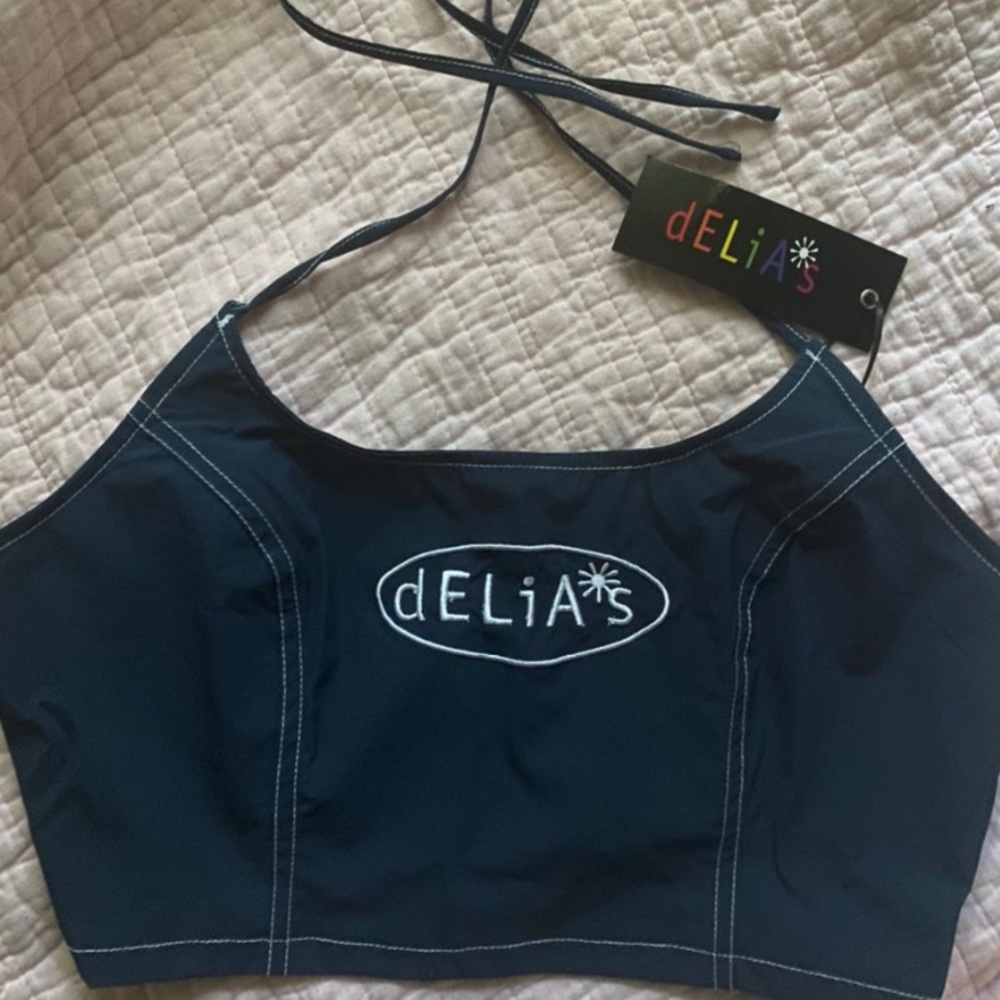 Delia*s navy halter top